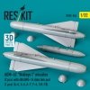 RESKIT RS32-0562 AGM-62 Walleye I missiles (2 pcs) with AN/AWG-16 data link pod (1 pcs) (A-4, A-6, A-7, F-4, F/A-18) (3D Printed) (1/32)